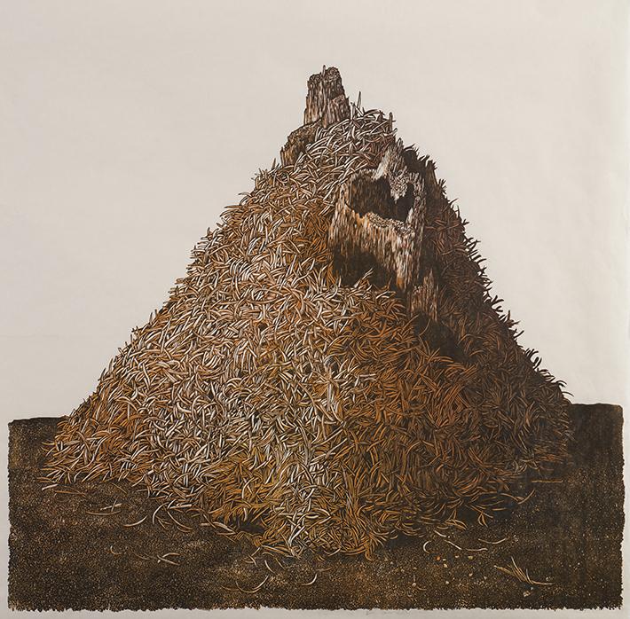 Thatching Mound (Orange and Brown), Rebecca Gilbert